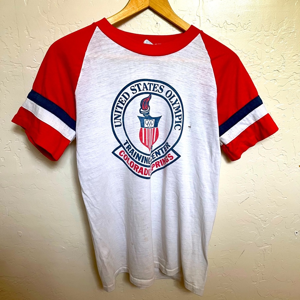 VINTAGE U.S. Olympics Ringer T